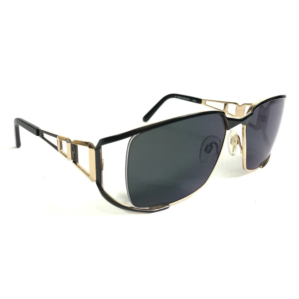 Cazal Sunglasses MOD.9053 COL.001 Black Gold Frames w/ Dark Gray Lenses